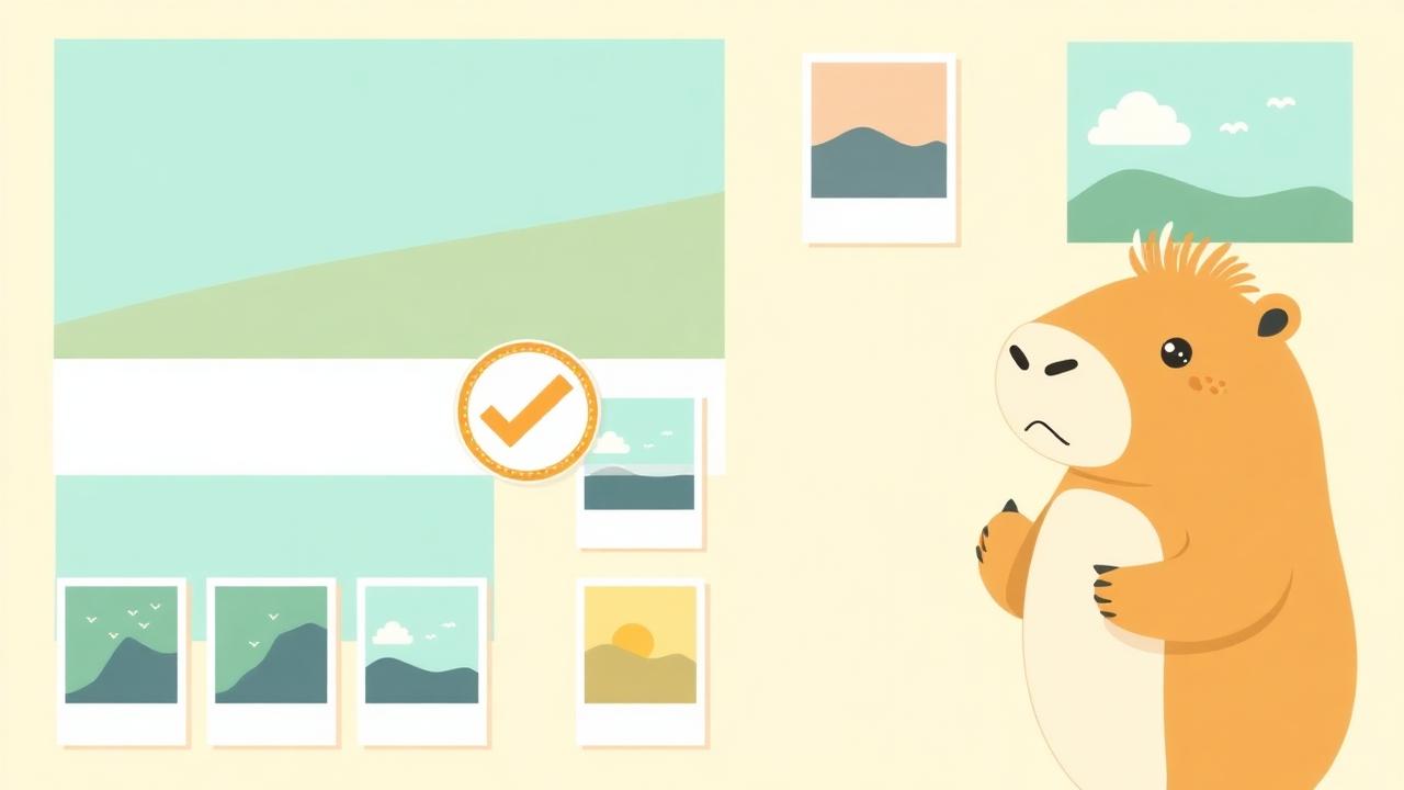 Illustration : galerie de photos avec validation