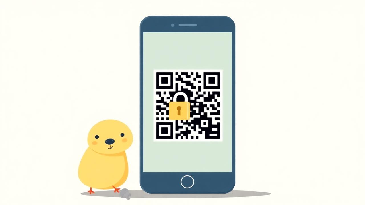 Illustration : lien de partage sécurisé avec QR code